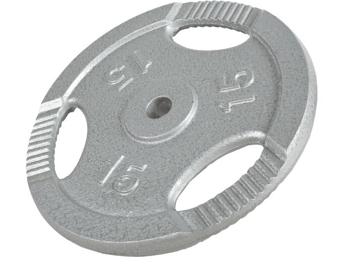 GORILLA SPORTS Teg od livenog gvožđa 15 kg (30 mm u sivoj boji)