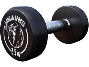 GORILLA SPORTS Okrugla gumirana bučica (2,5 kg)