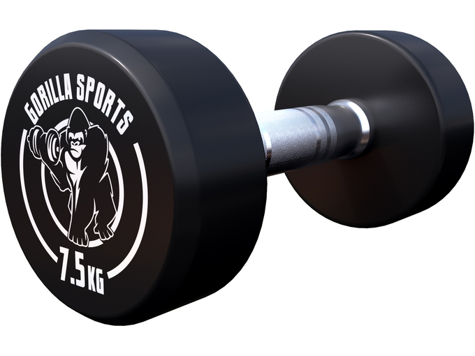 GORILLA SPORTS Okrugla gumirana bučica