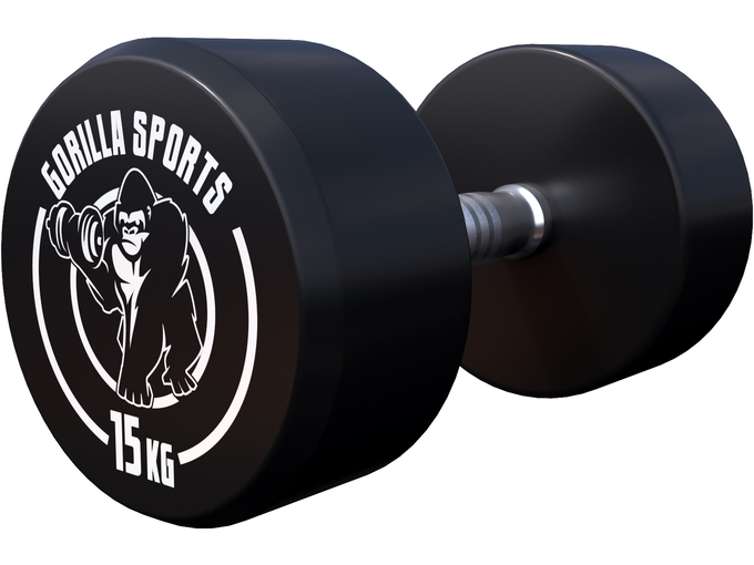 GORILLA SPORTS Okrugla gumirana bučica