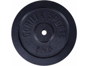 GORILLA SPORTS Teg od livenog gvožđa (5 kg / Crni)