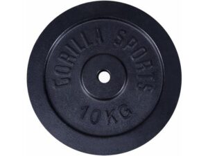 GORILLA SPORTS Teg od livenog gvožđa (10 kg / Crni)