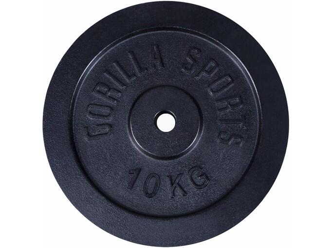 GORILLA SPORTS Teg od livenog gvožđa (10 kg / Crni)