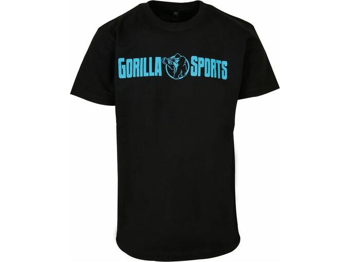 GORILLA SPORTS Sportska unisex majica GORILLA SPORTS (S / Crna-Neon tirkizna)